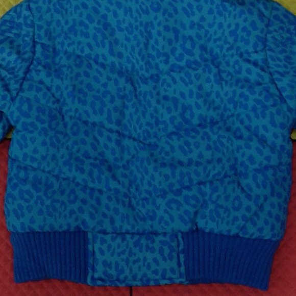 New "Dollhouse" Removable Hood Fleece Lined Leopard Pattern Puffer Jacket - Picture 3 of 3